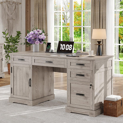 Whalefall 55'' Farmhouse Home Office Desk