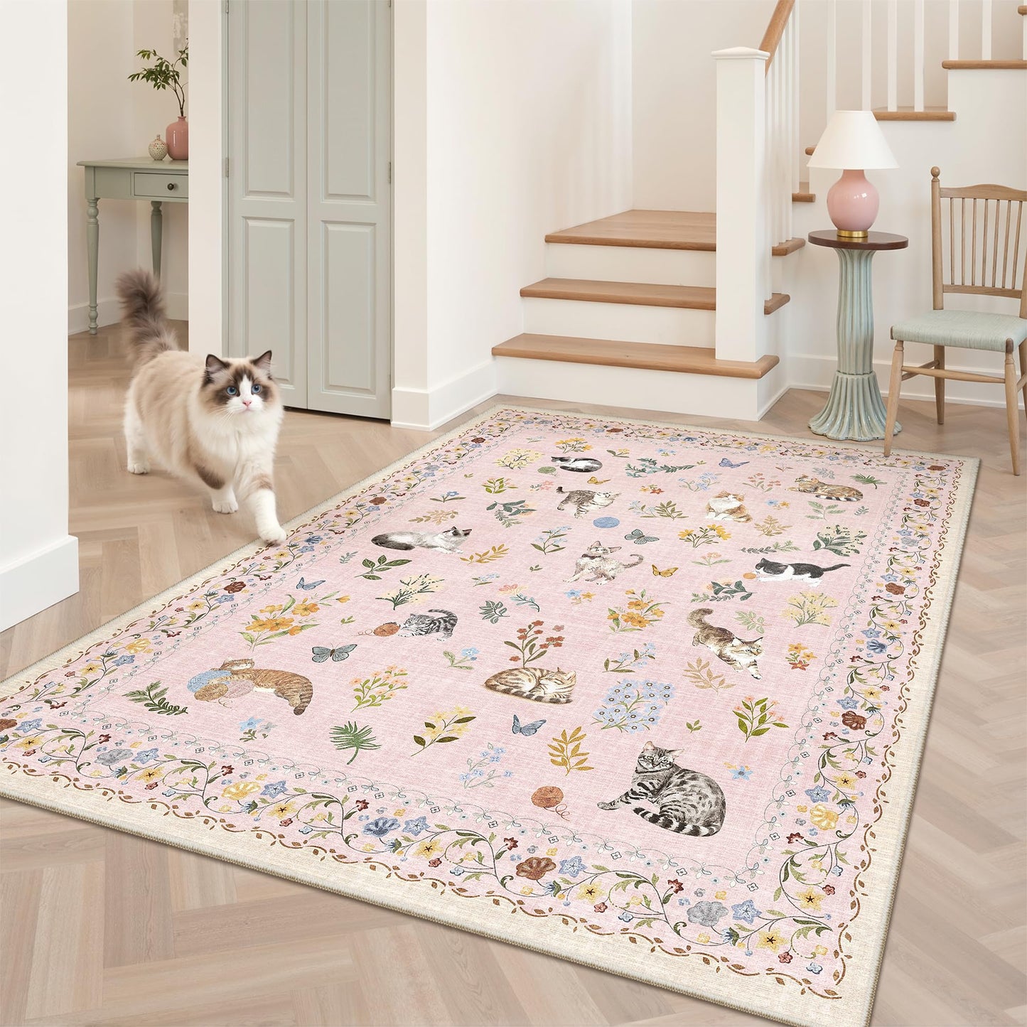 Soalmost Area Rugs for Living Room Dining Room Non-Slip Washable Rug