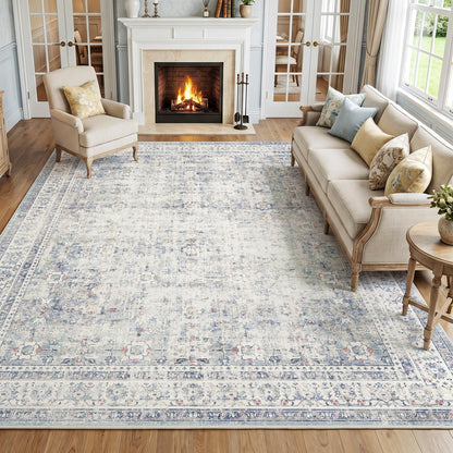 FMFUNCTEX Vintage Distressed Oriental Rug