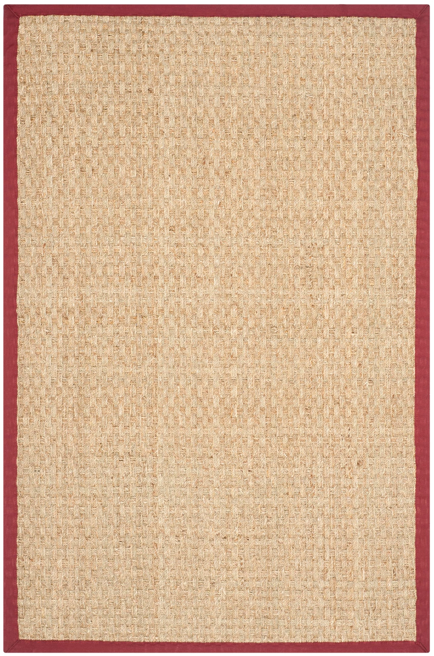 Natural Seagrass Basketweave Area Rug Natural Beige 5x8