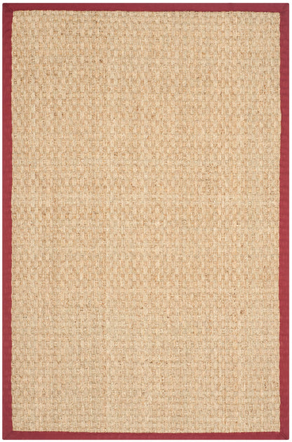 Natural Seagrass Basketweave Area Rug Natural Beige 5x8