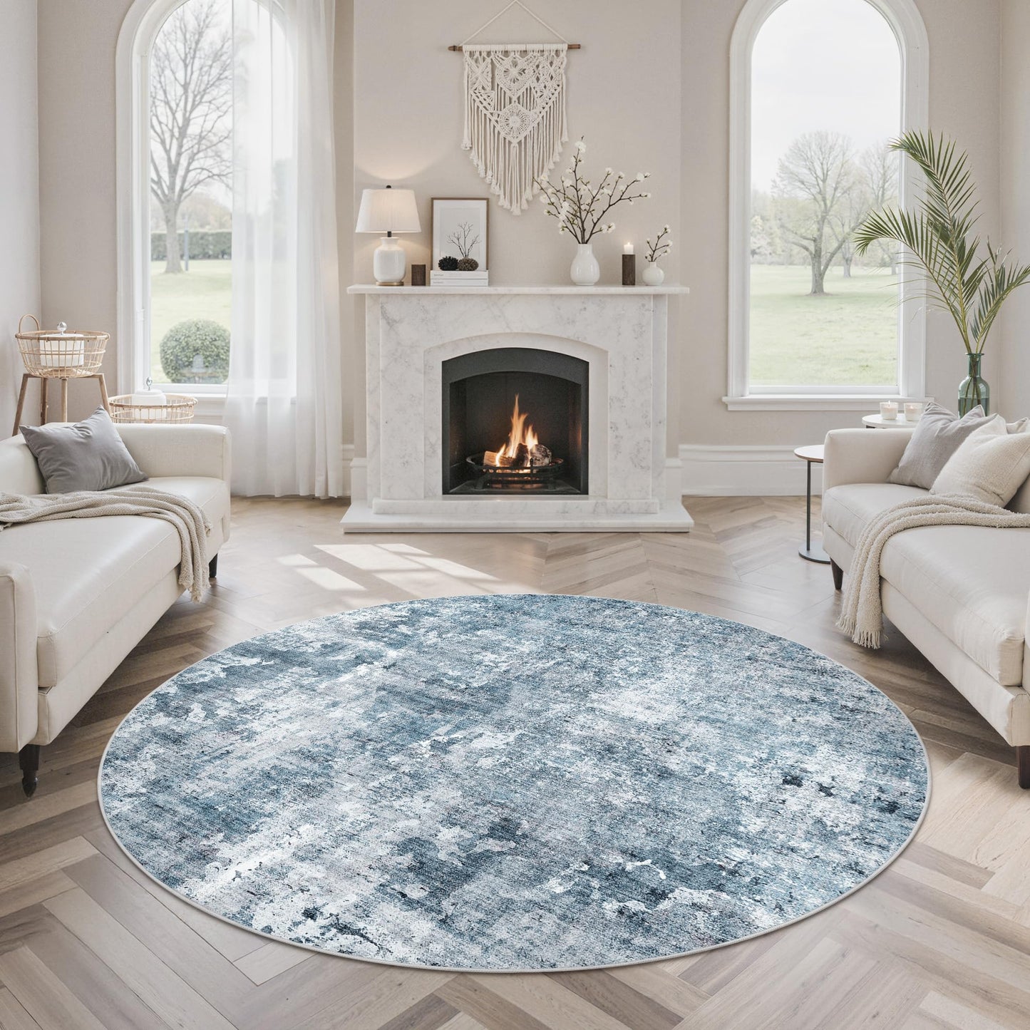 Soalmost Area Rugs for Living Room Dining Room Non-Slip Washable Rug