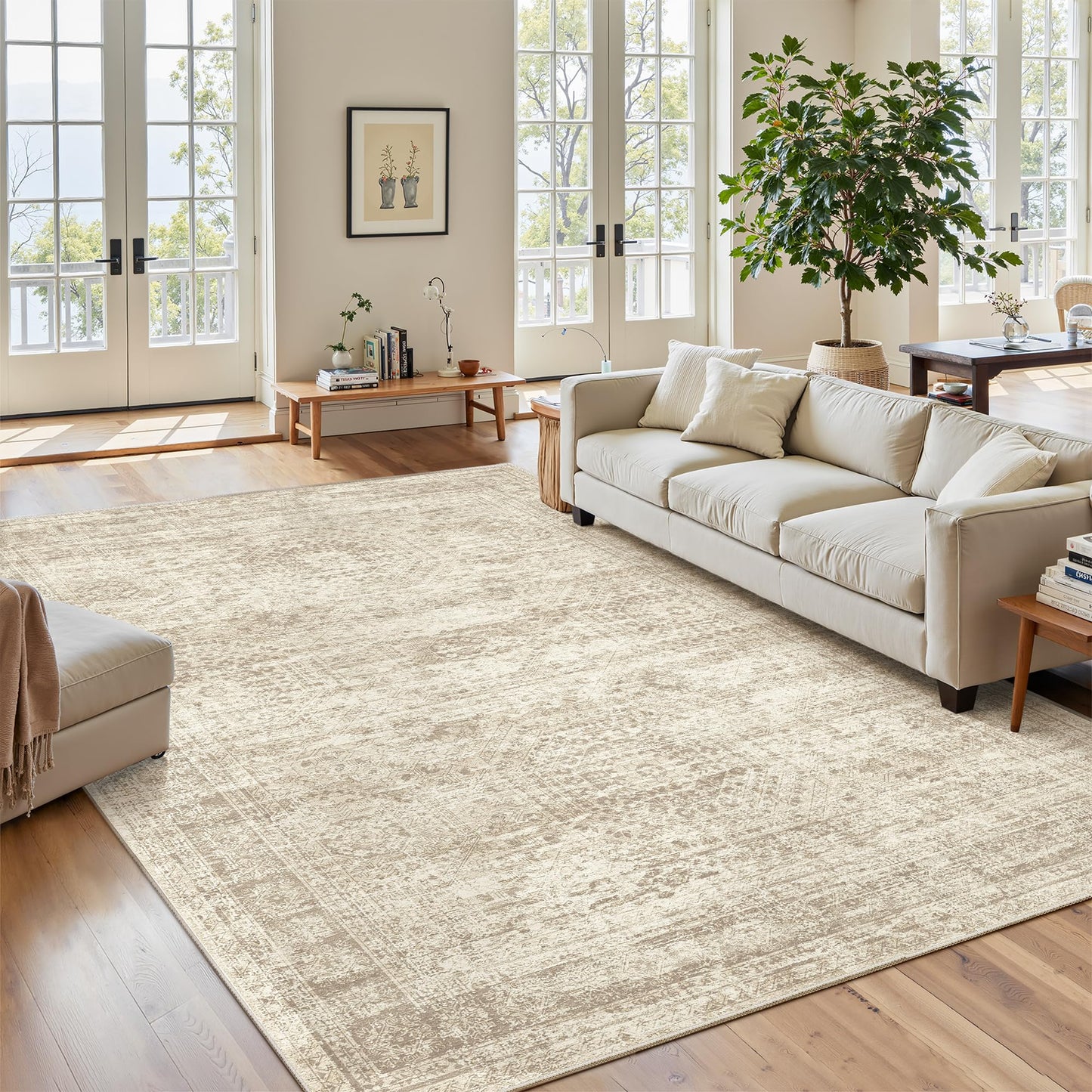Soalmost Area Rugs for Living Room Dining Room Non-Slip Washable Rug