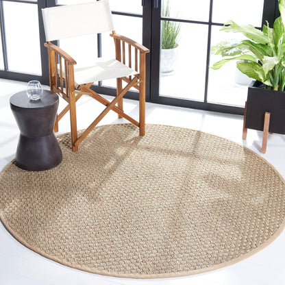 Natural Seagrass Basketweave Area Rug Natural Beige 5x8