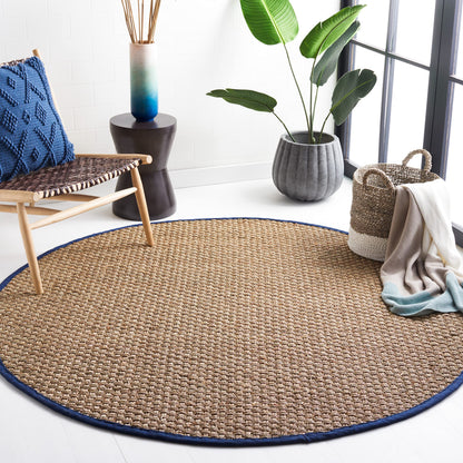 Natural Seagrass Basketweave Area Rug Natural Beige 5x8