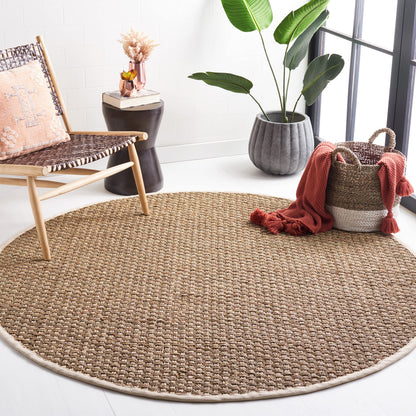 Natural Seagrass Basketweave Area Rug Natural Beige 5x8