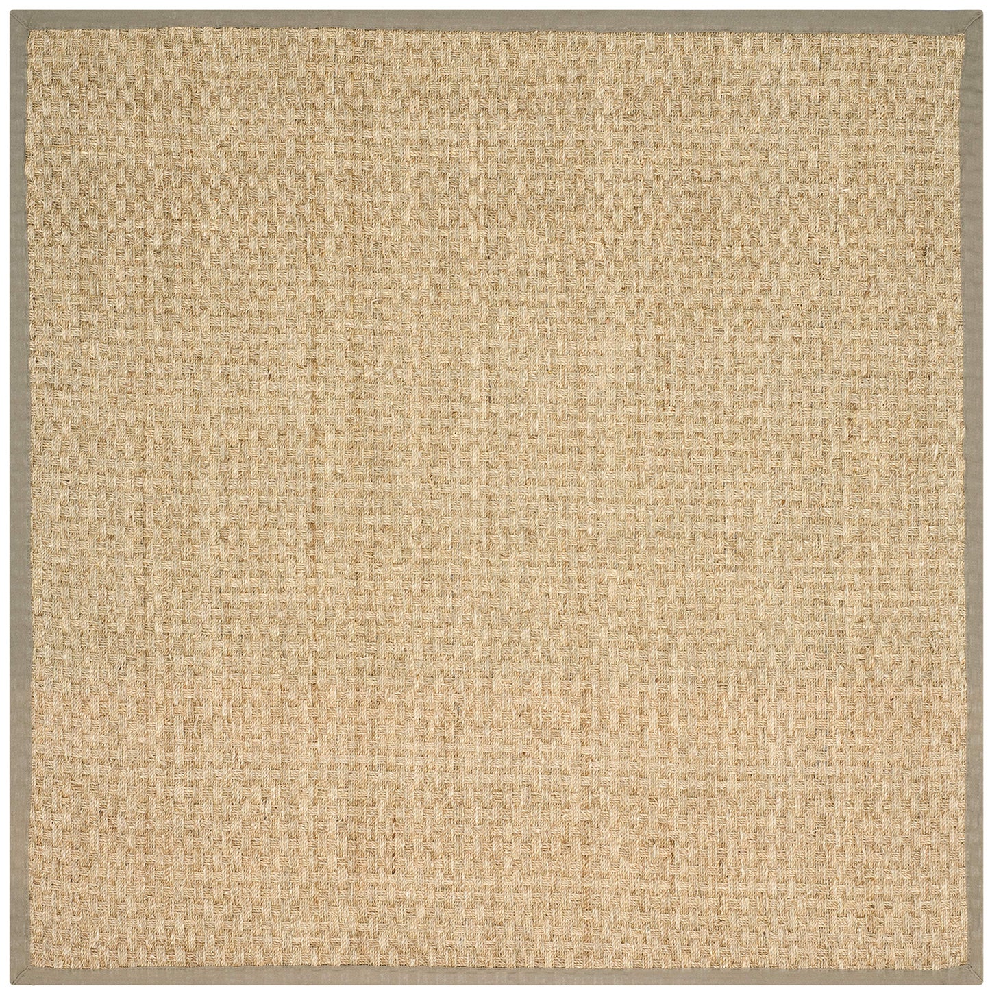 Natural Seagrass Basketweave Area Rug Natural Beige 5x8