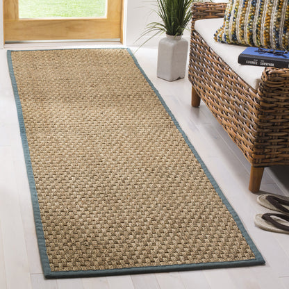 Natural Seagrass Basketweave Area Rug Natural Beige 5x8