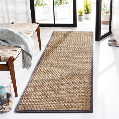 Natural Seagrass Basketweave Area Rug Natural Beige 5x8