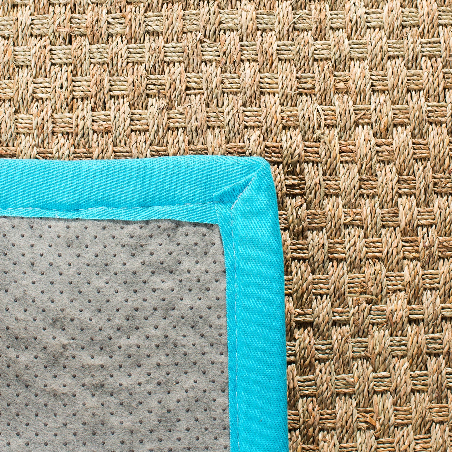 Natural Seagrass Basketweave Area Rug Natural Beige 5x8