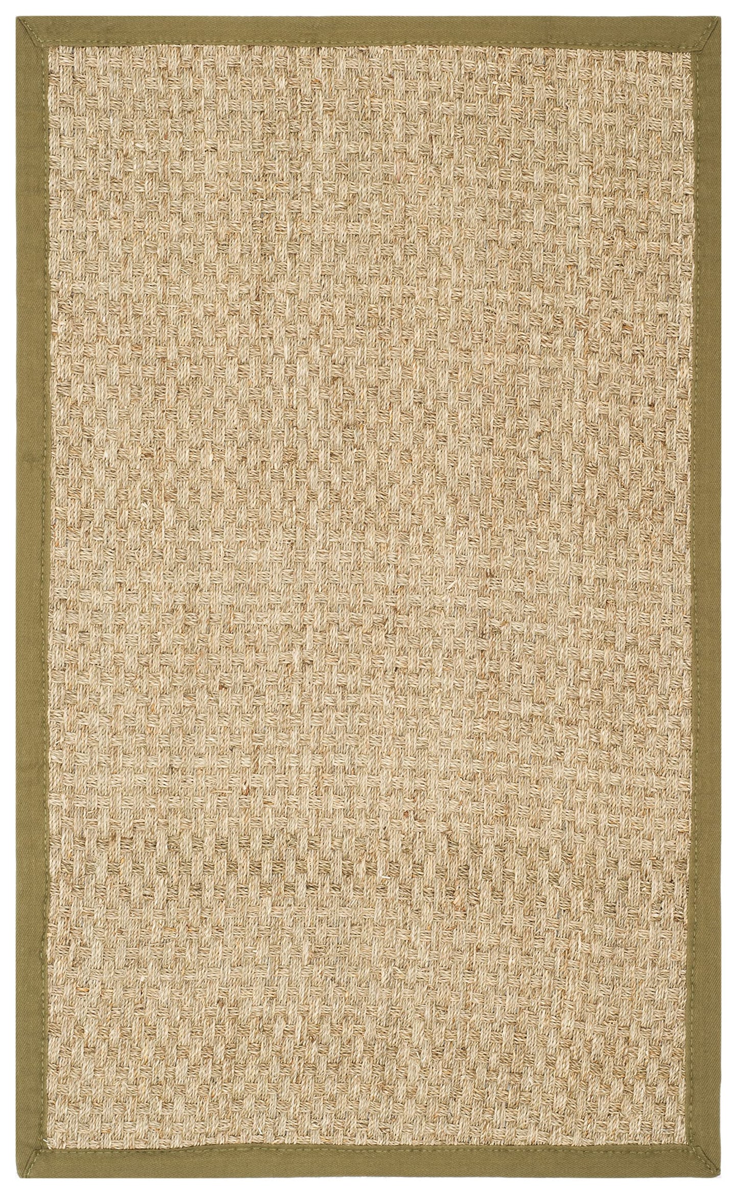Natural Seagrass Basketweave Area Rug Natural Beige 5x8