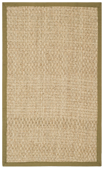 Natural Seagrass Basketweave Area Rug Natural Beige 5x8