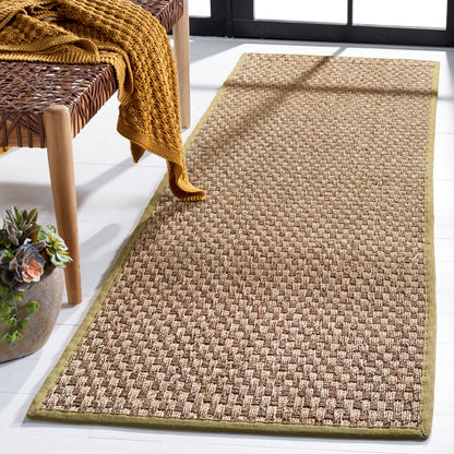 Natural Seagrass Basketweave Area Rug Natural Beige 5x8