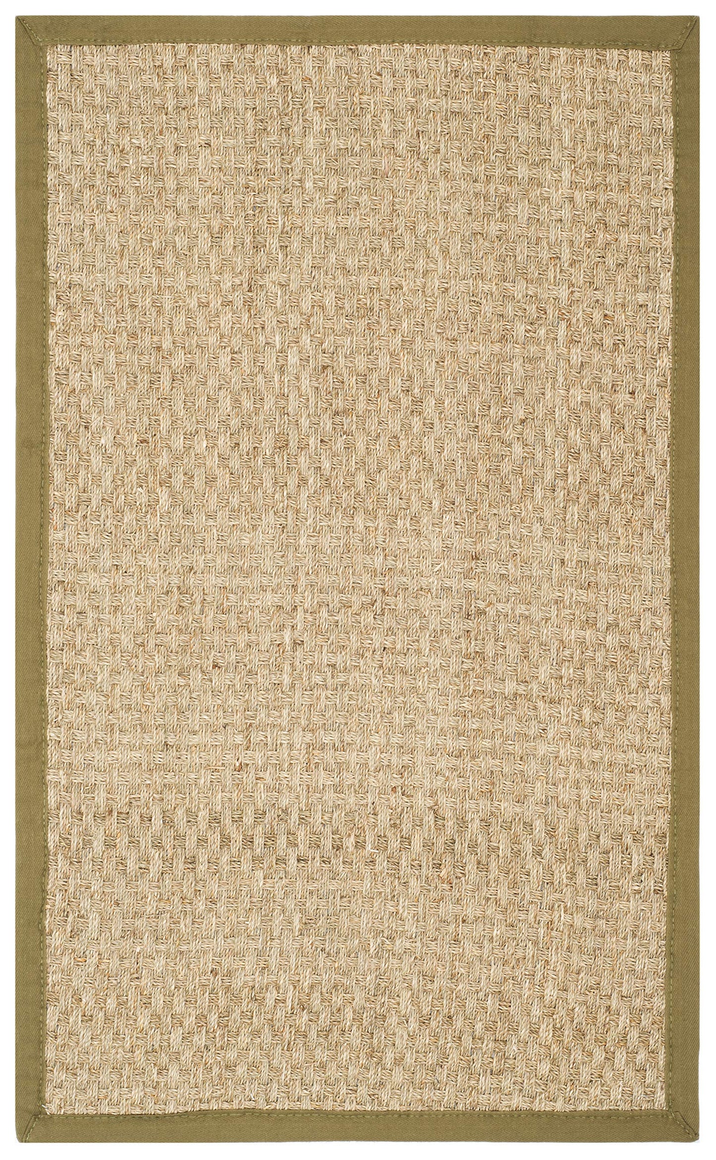 Natural Seagrass Basketweave Area Rug Natural Beige 5x8