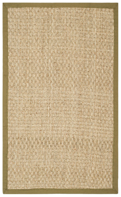 Natural Seagrass Basketweave Area Rug Natural Beige 5x8