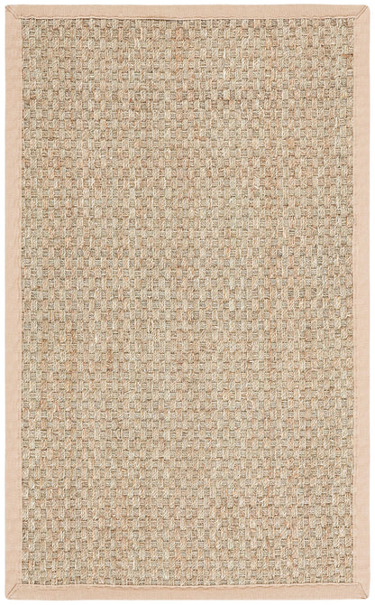 Natural Seagrass Basketweave Area Rug Natural Beige 5x8