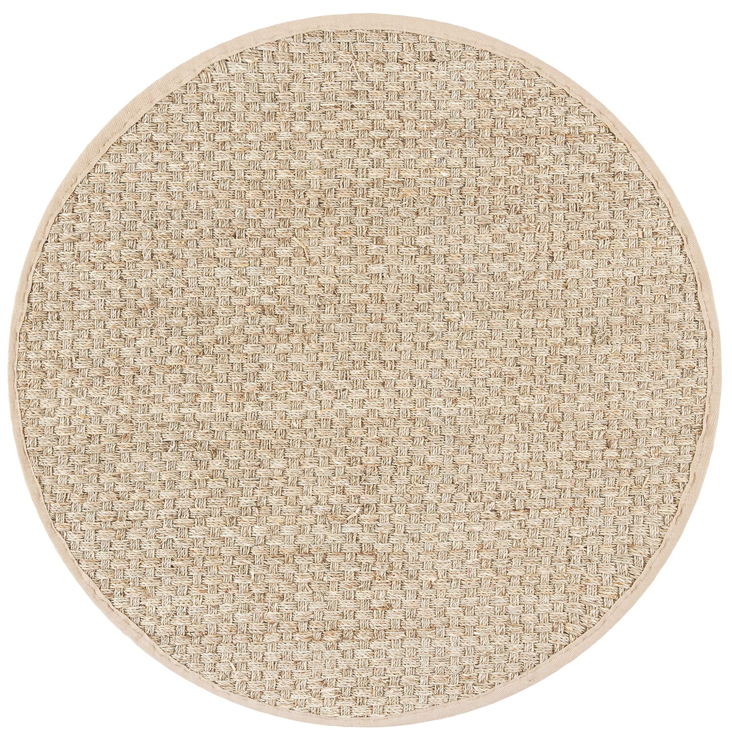 Natural Seagrass Basketweave Area Rug Natural Beige 5x8