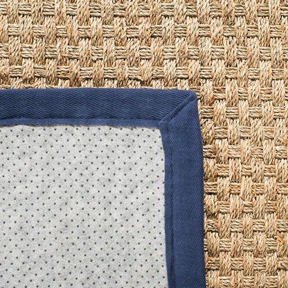 Natural Seagrass Basketweave Area Rug Natural Beige 5x8